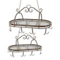 A PAIR OF POT AND PAN RACKS