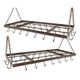 A PAIR OF RECTANGULAR IRON POT AND PAN RACKS