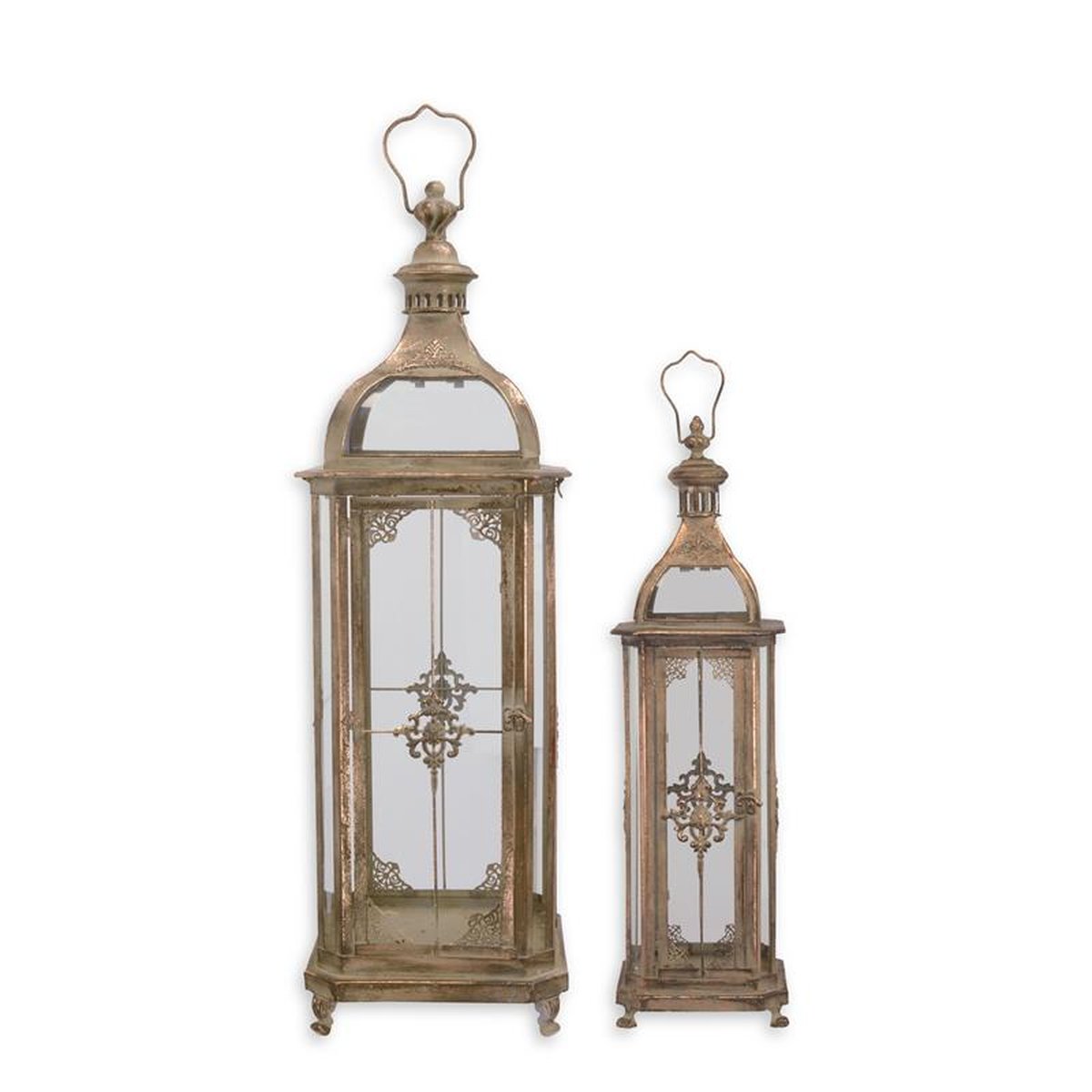 A PAIR OF TIN LANTERNS