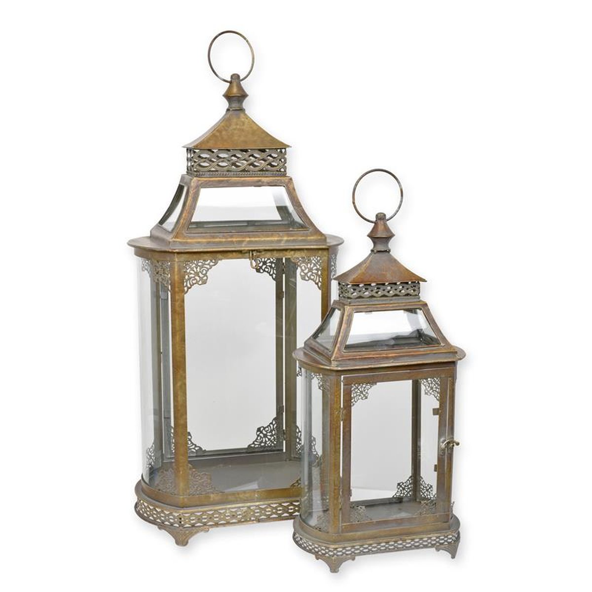 A PAIR OF TIN LANTERNS