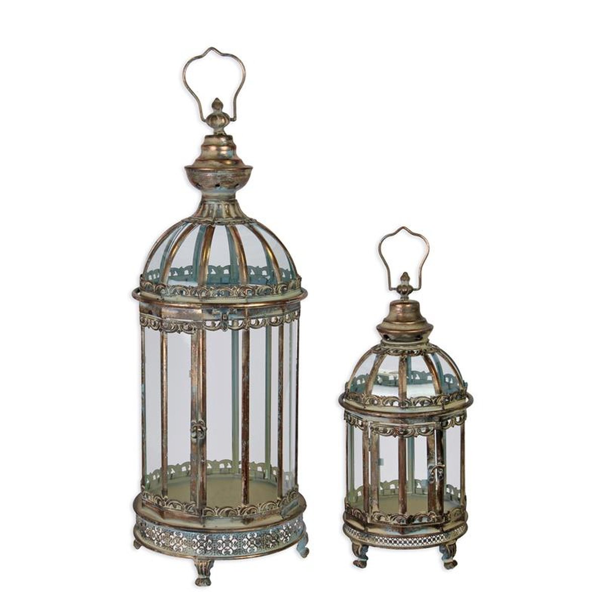 A PAIR OF TIN LANTERNS