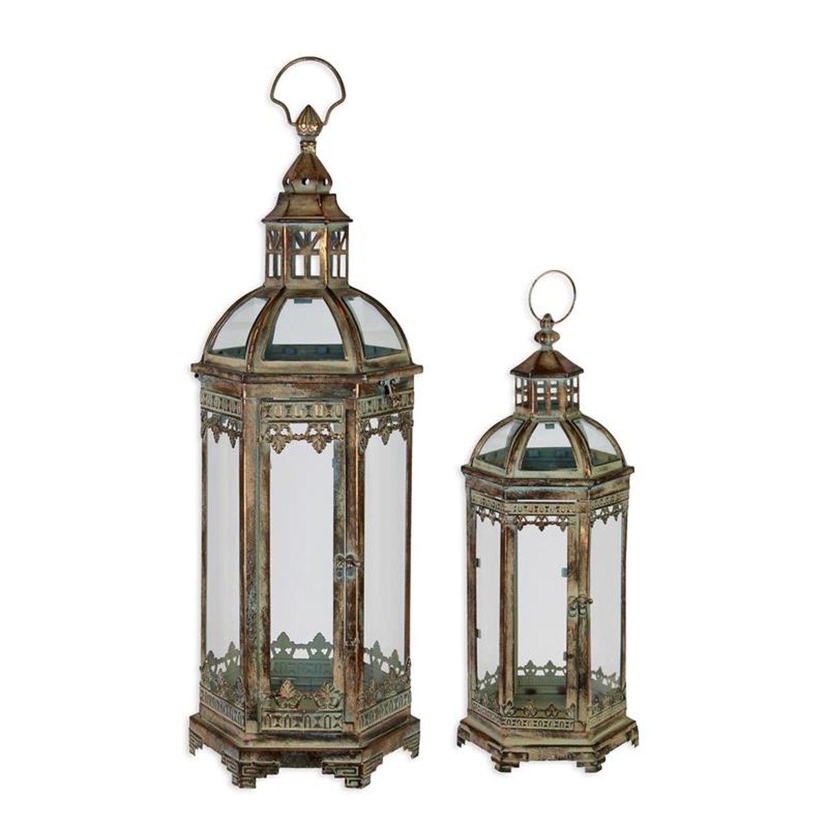 A PAIR OF TIN LANTERNS