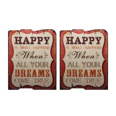A PAIR OF VINTAGE PRINTS ON WOOD
