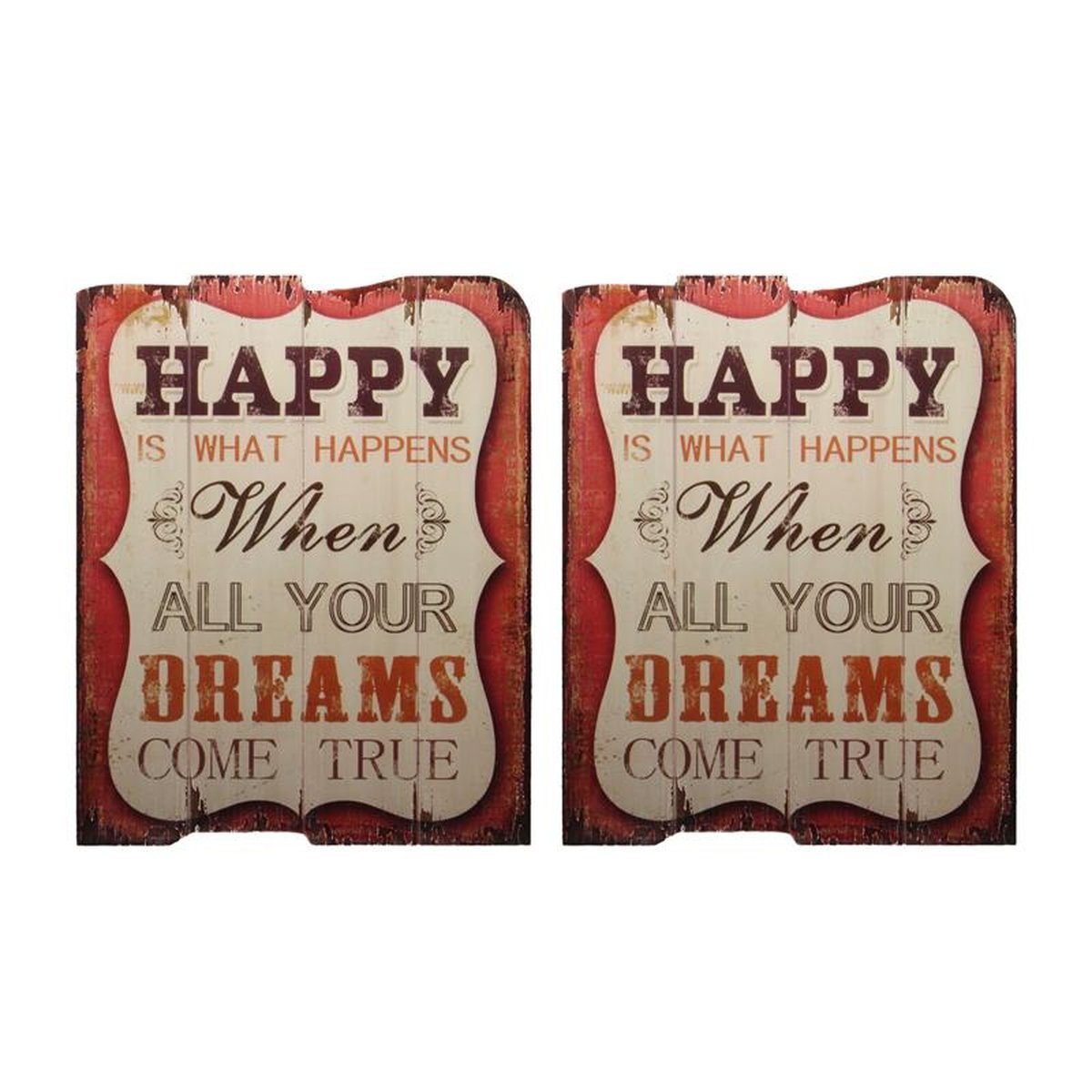 A PAIR OF VINTAGE PRINTS ON WOOD