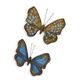 A PAIR OF WALL MOUNT CAST IRON BUTTERFLY FIGURINES