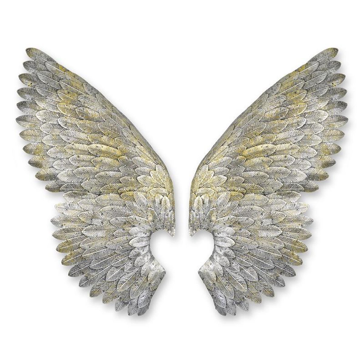 A PAIR OF WALL MOUNTED ANGEL WINGS