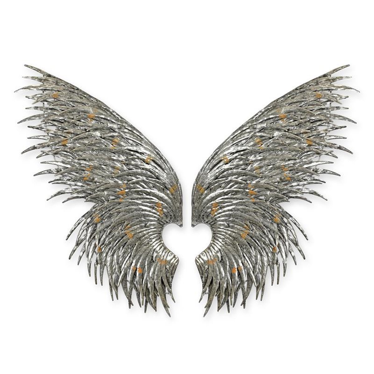 A PAIR OF WALL MOUNTED ANGEL WINGS