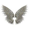 A PAIR OF WALL MOUNTED ANGEL WINGS