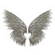 A PAIR OF WALL MOUNTED ANGEL WINGS