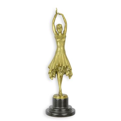 A POLISHED BRONZE SCULPTURE CALLED MISS KITA""