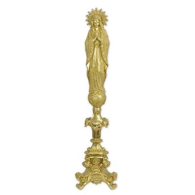 A POLYRESIN STATUE MARIA ON A BASE