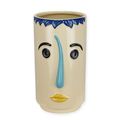 A PORCELAIN ABSTRACT FACE FLOWER VASE