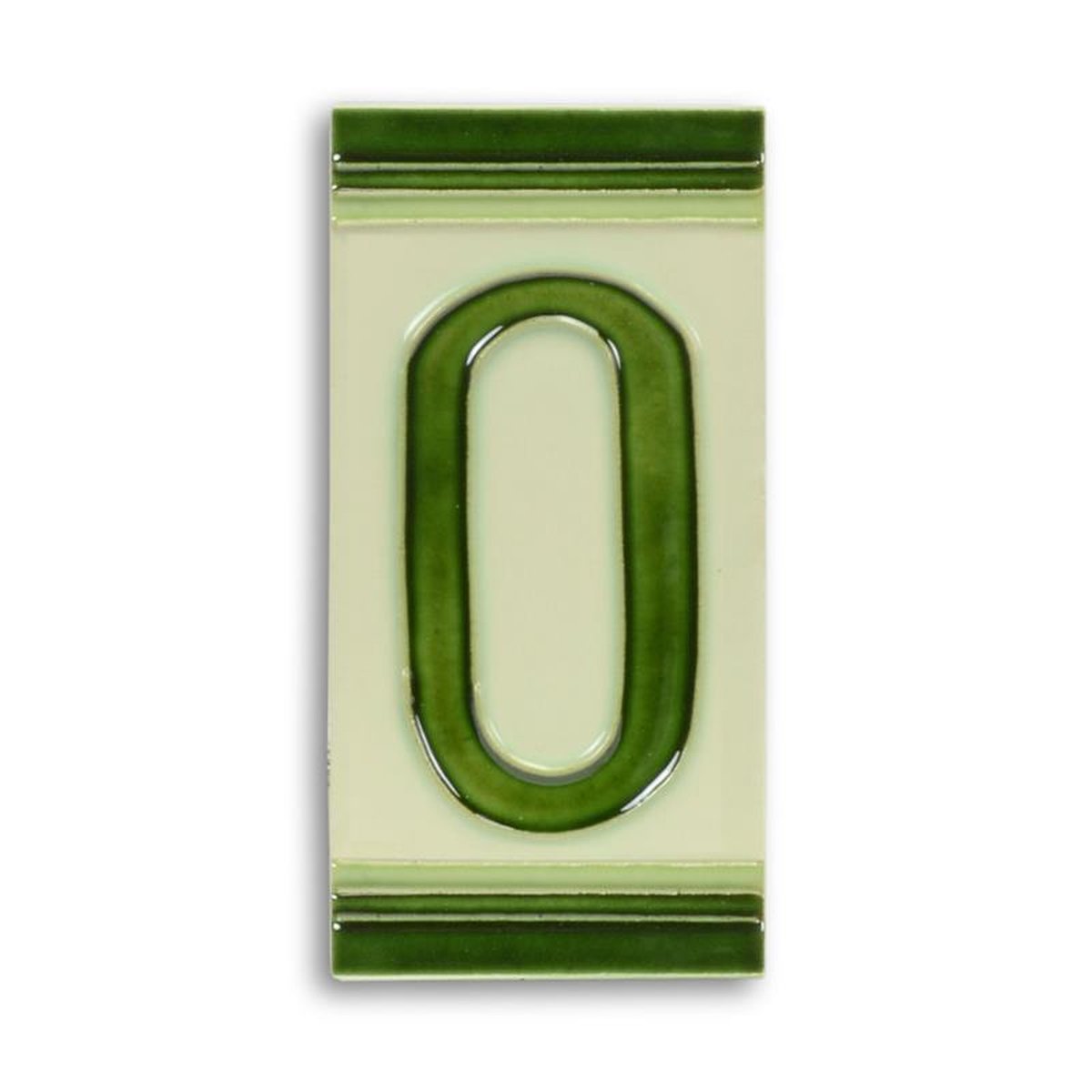 A PORCELAIN TILE NUMBER 0