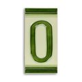 A PORCELAIN TILE NUMBER 0
