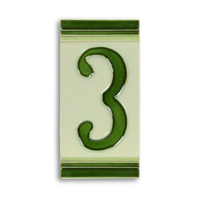 A PORCELAIN TILE NUMBER 3