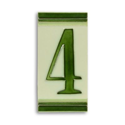 A PORCELAIN TILE NUMBER 4