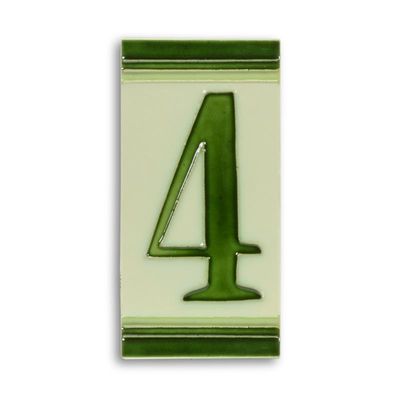 A PORCELAIN TILE NUMBER 4