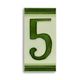 A PORCELAIN TILE NUMBER 5