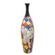 A PORCELAIN VASE WITH ABSTRACT MOTIF - HANDPAINTED