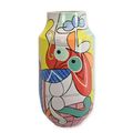 A PORCELAIN VASE WITH ABSTRACT MOTIF - HANDPAINTED