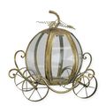 A PUMPKIN CARRIAGE SHAPED TIN LANTERN
