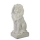 A RESIN AND MGO SCULPTURE OF A SITTING LION
