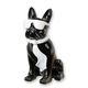 A RESIN BULLDOG WITH SUNGLASSES AND TIE - BLACK