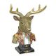 A RESIN BUST OF A DRESSED DEER
