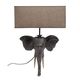 A RESIN ELEPHANT HEAD WALL LAMP
