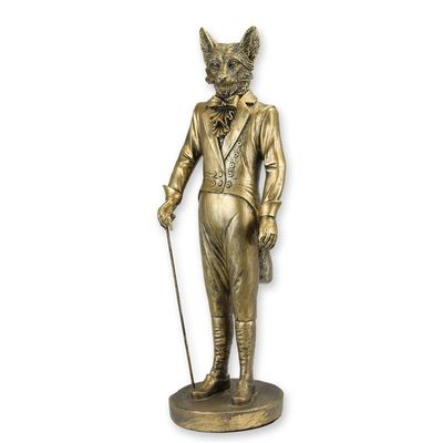 A RESIN FIGURE OF A GENTLEMAN FOX