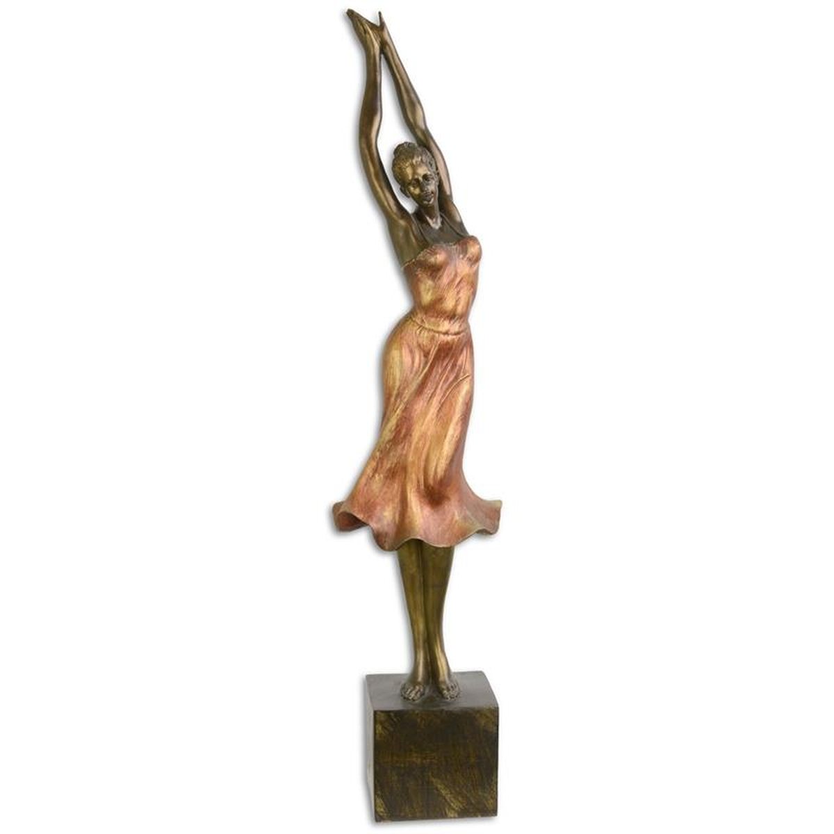 A RESIN FIGURINE OF A BALLERINA
