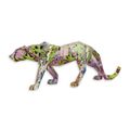 A  RESIN FIGURINE OF A HYDROGRAPHIC DIPPED LEOPARD