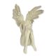 A RESIN FIGURINE OF AN ANGEL RECLINING