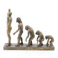 A RESIN FIGURINE OF THE EVOLUTION OF MAN