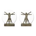 A RESIN FIGURINE OF THE VITRUVIAN MAN