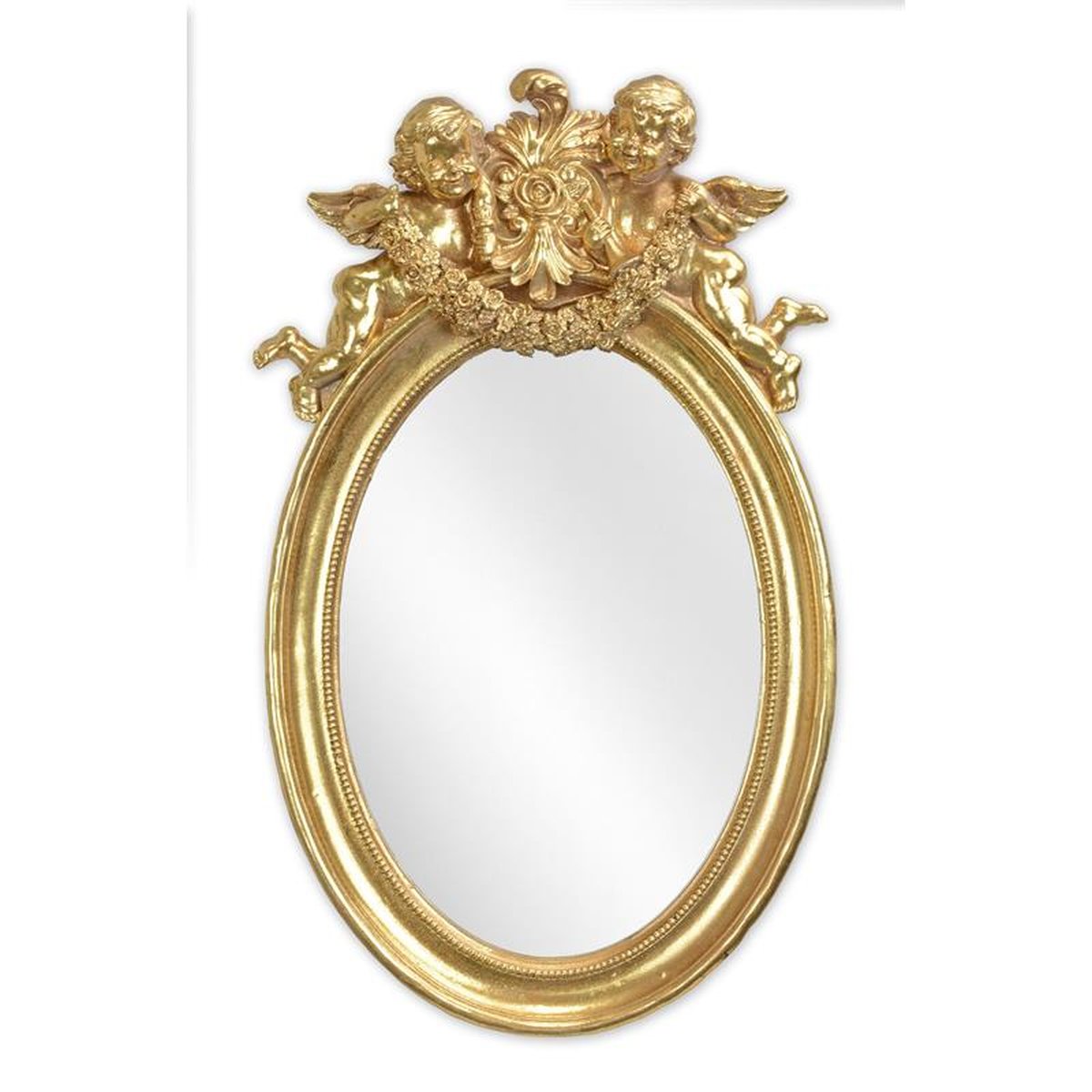 A RESIN FRAMED GOLD MIRROR