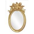 A RESIN FRAMED GOLD MIRROR