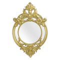 A RESIN FRAMED GOLD MIRROR