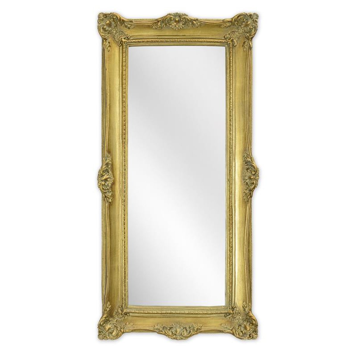 A RESIN FRAMED GOLD MIRROR