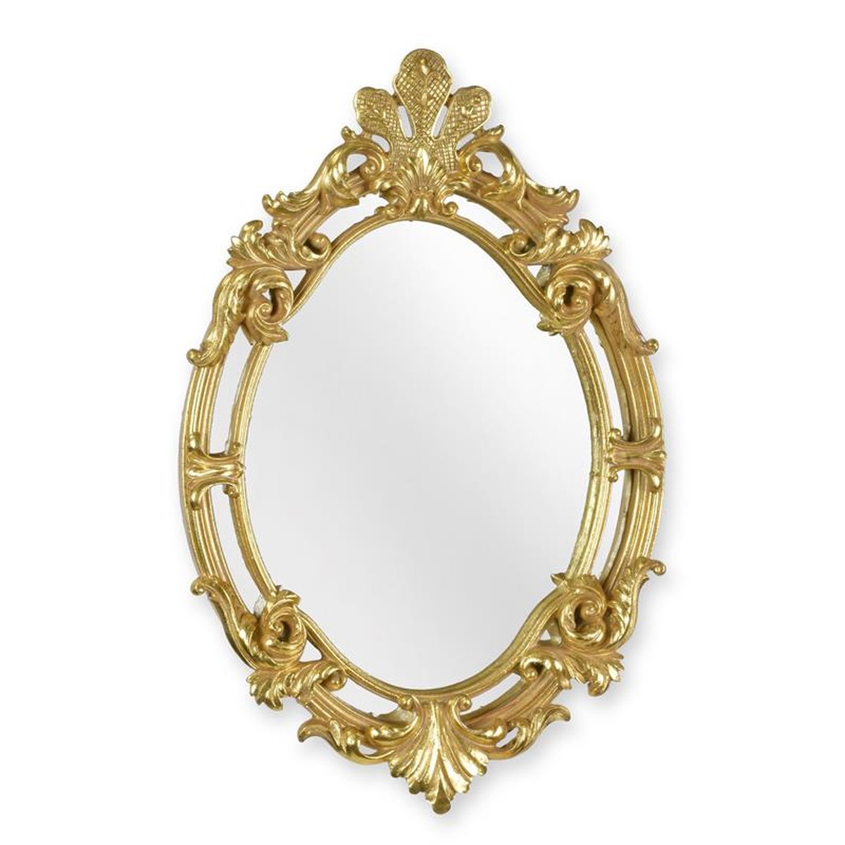 A RESIN FRAMED GOLD MIRROR