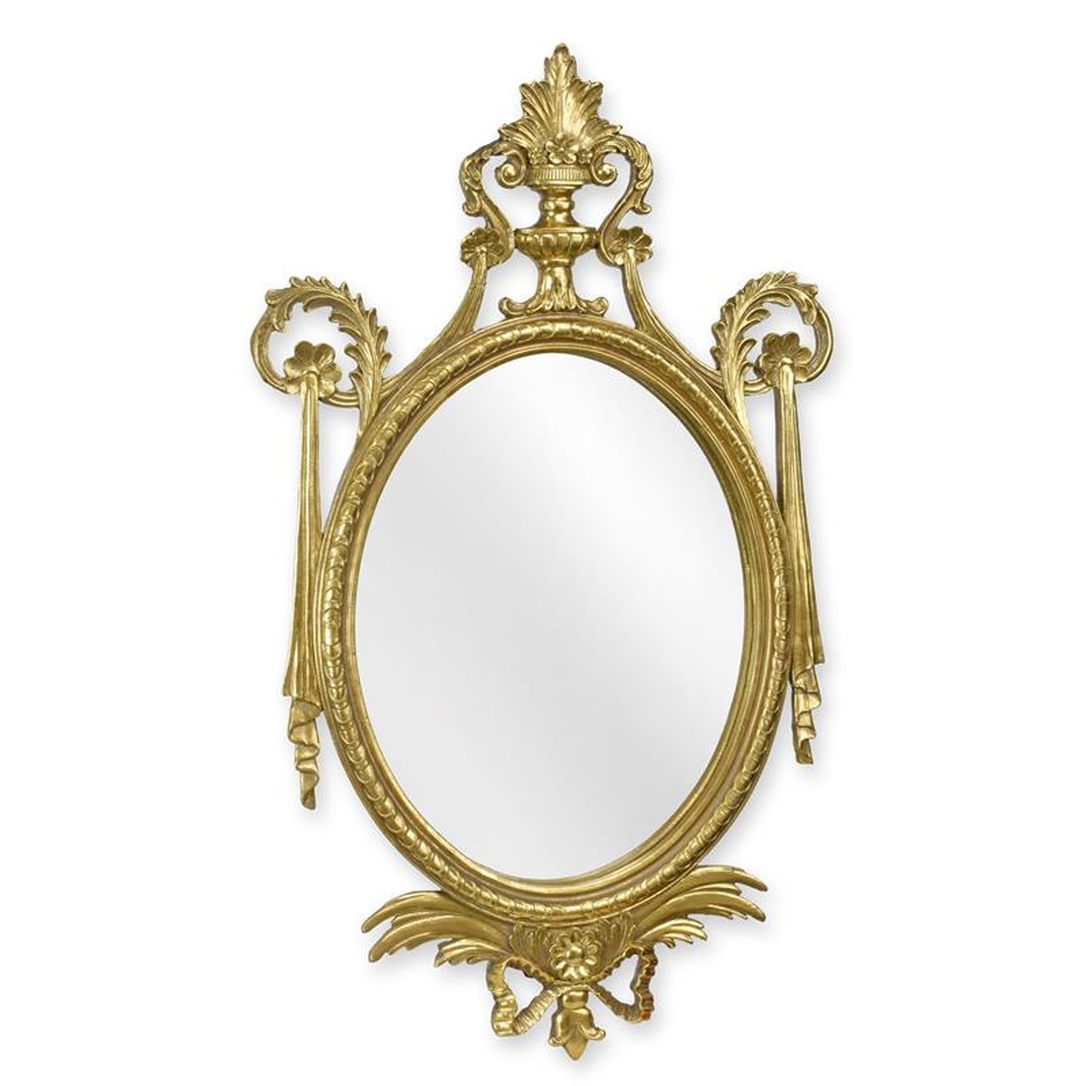 A RESIN FRAMED GOLD MIRROR