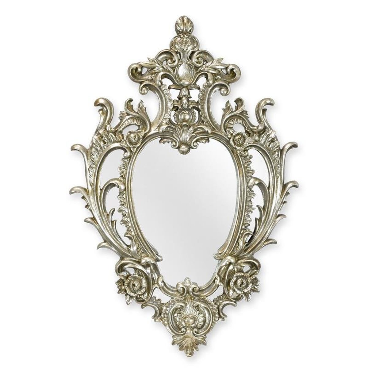 A RESIN FRAMED SILVER MIRROR