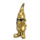 A RESIN GARDEN GNOME WITH SUNGLASSES - GOLD