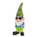 A RESIN GARDEN GNOME WITH SUNGLASSES - MULTI COLOR