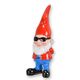 A RESIN GARDEN GNOME WITH SUNGLASSES - MULTICOLOR
