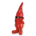 A RESIN GARDEN GNOME WITH SUNGLASSES - RED