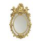 A RESIN GOLD MIRROR FLANKED BY TWO PUTTI