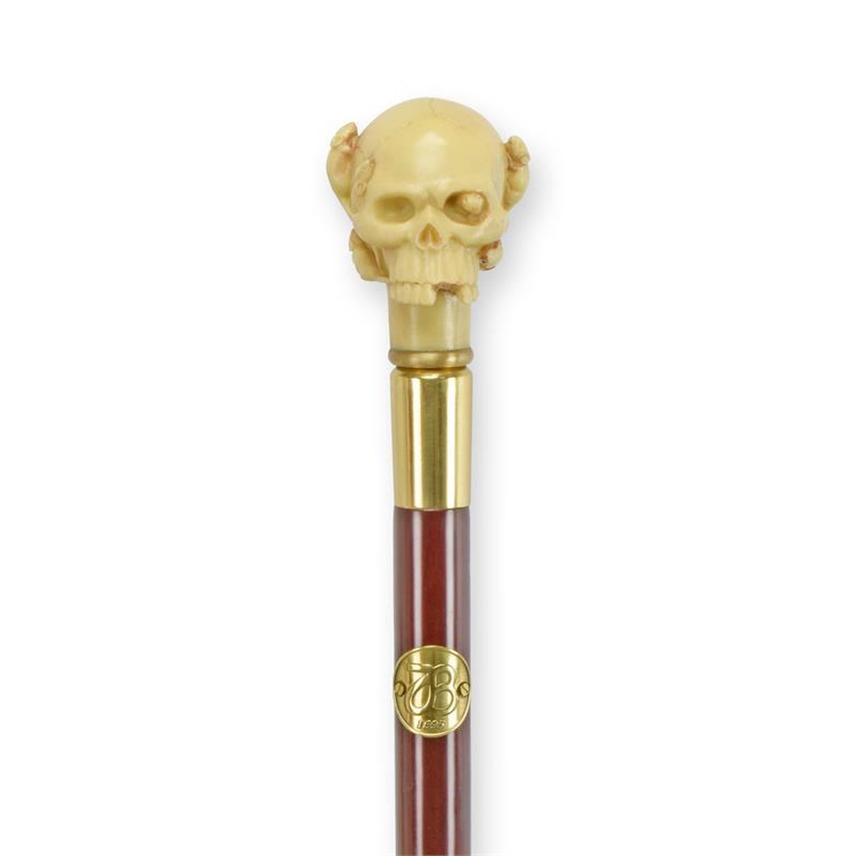 A RESIN-HANDLED WALKING STICK