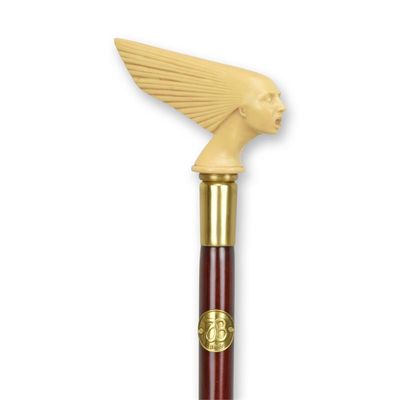 A RESIN-HANDLED WALKING STICK