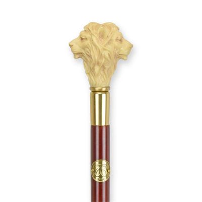 A RESIN-HANDLED WALKING STICK
